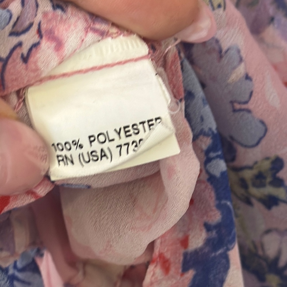 Zara Ruffled Flutter Sleeve Blouse in Pink and Blue - Picture 7 of 7